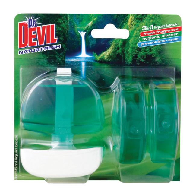 [HY158542] Dr. Devil závěsný WC gel 3 x 55 ml - Natur Fresh