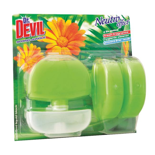 [HY158608] Dr. Devil závěsný WC gel 3 x 55 ml - Spring Jungle