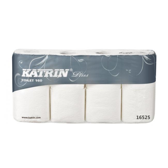 Toaletní papír 3-vrstvý KATRIN Plus Toilet 160, návin 17,25 m (8 ks)