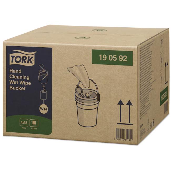 [HY190592] Utěrky čistící vlhčené na ruce Tork ve kbelíku W14, 58 ks