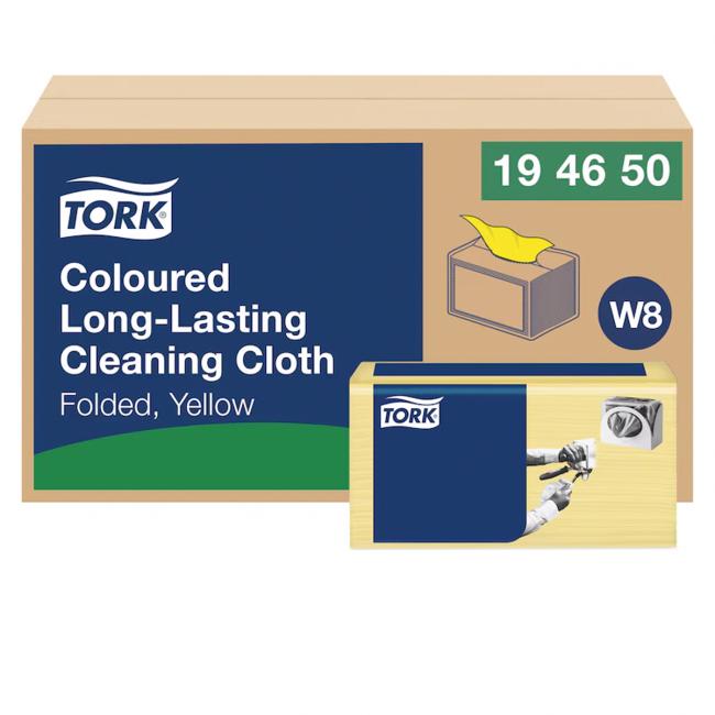 [HY194650] Čistící utěrka 1-vrstv. TORK Long-Lasting žluté W8, 40 ks