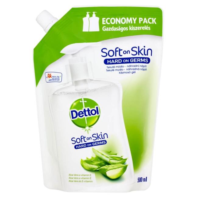 [HY212292] Dettol tekuté mýdlo (NÁHRADNÍ NÁPLŇ) 500 ml - Aloe vera