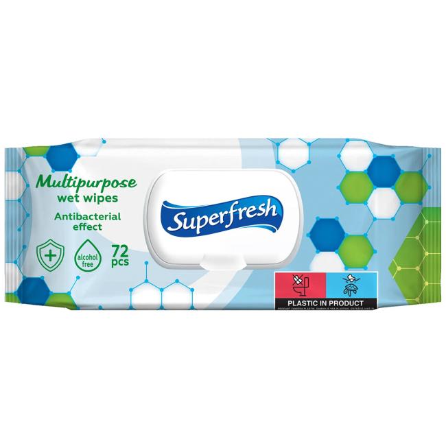 [HY216704] Vlhčené ubrousky Superfresh antibakteriální 72ks