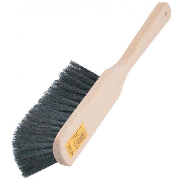 [HY252080] Metlička dřevěná neleštěná s přírodními vlasy (koňský vlas)