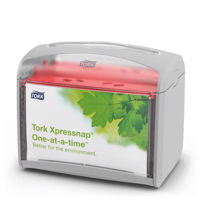 Zásobník na ubrousky stolní TORK Xpressnap, světle šedý N4