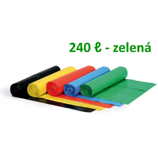 [HY296800] Pytel 240 ℓ 80 mic. 100 x 125 cm, HDPE zelené (1ks)