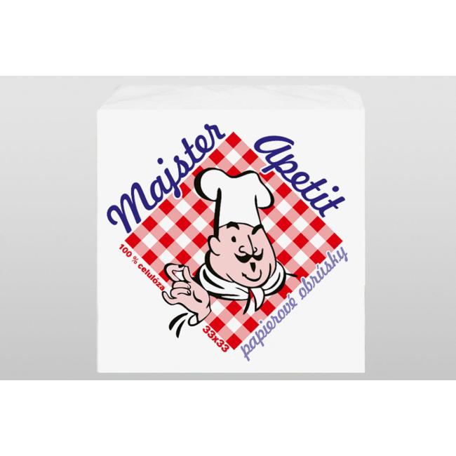 [HY333300] Papírové ubrousky Mistr Apetit bílé 70 ks