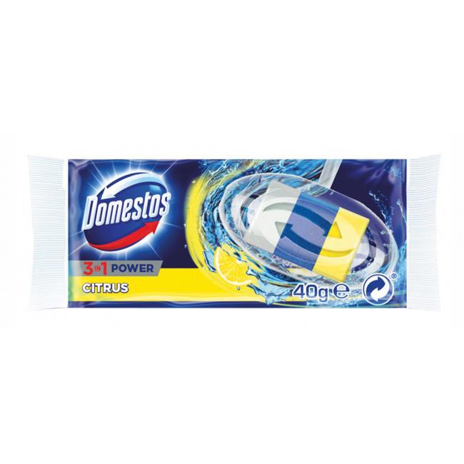 [HY350003] Domestos 3 in1 WC blok NÁHRADNÍ tuhý Citrus 35 g