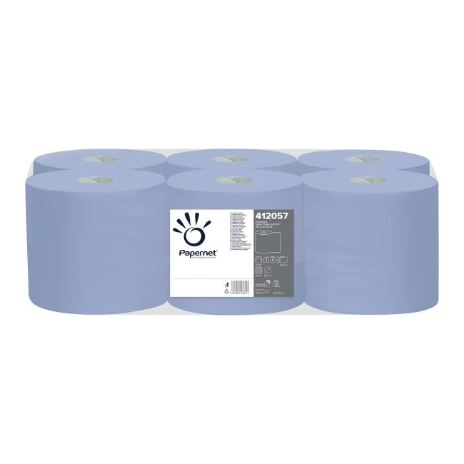 Papírové utěrky v roli Papernet blue , návin 140 m (6 ks)