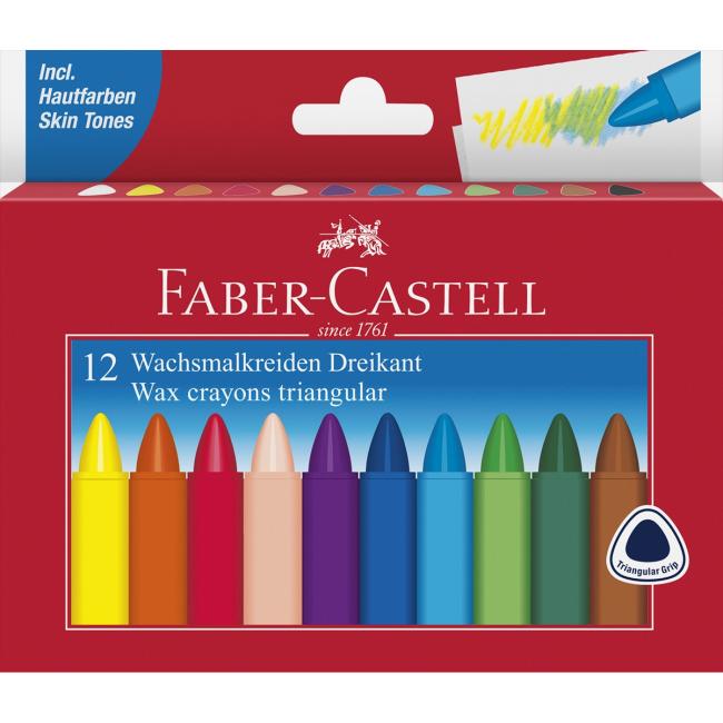 [FC120010] Voskovky triangular FABER-CASTELL, sada 12 ks