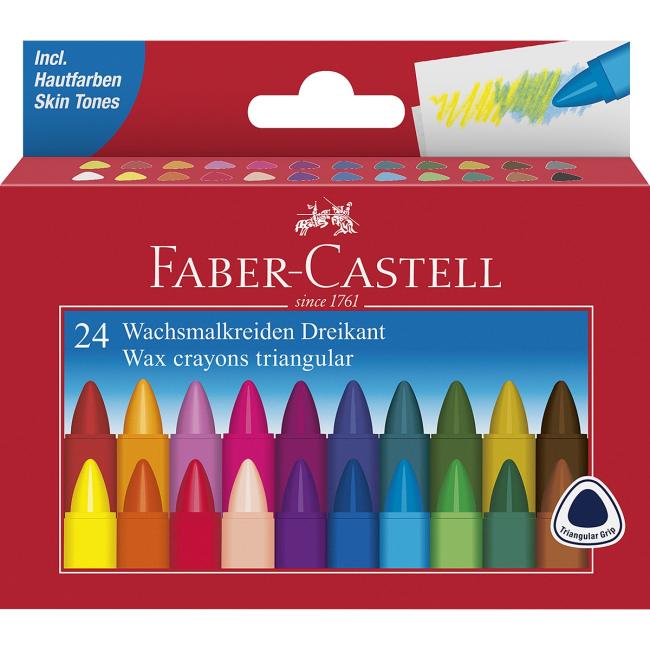 [FC120024] Voskovky triangular FABER-CASTELL, sada 24 ks