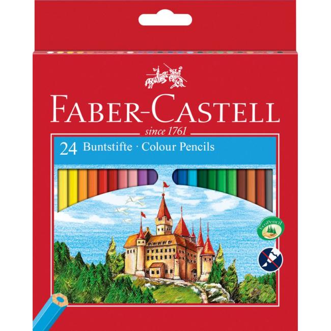 Barvičky Faber Castell dřevěné, 24 ks