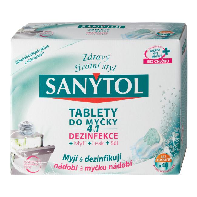 Sanytol tablety do myčky nádobí 4v1 40 ks