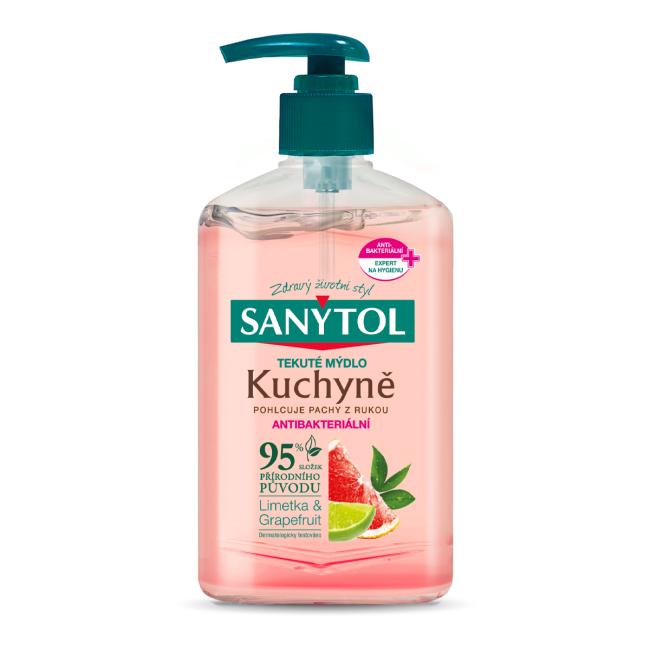 Sanytol tekuté mýdlo antibakteriální, 250 ml, pro odstranění zápachu z rukou
