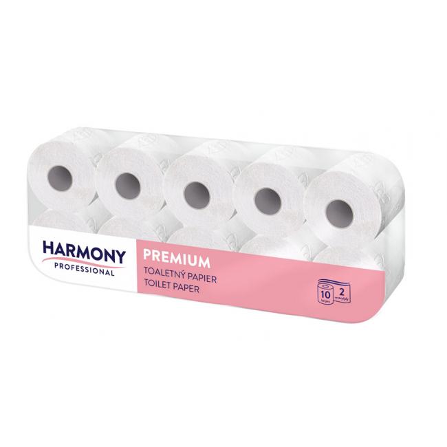 [HY699000] Toaletní papír 2-vrstvý Harmony Professional premium bílý, celulóza, návin 23,8 m (10 ks)