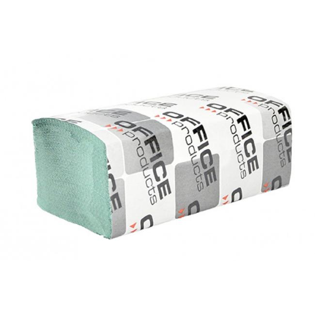 Papírové utěrky Office Products ZZ 1-vrstvý zelený recykl (20 bal.) 4000 útržků