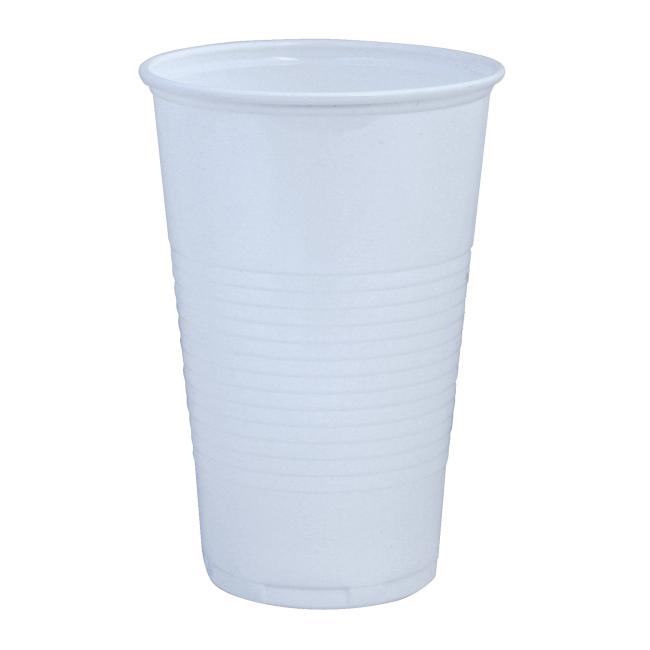Sklenice plastové 500 ml bílé (50 ks)