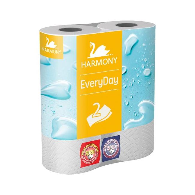 [HY754010] Kuchyňské utěrky 2-vrstvé HARMONY Everyday/Praktik, návin 11 m (2 ks)
