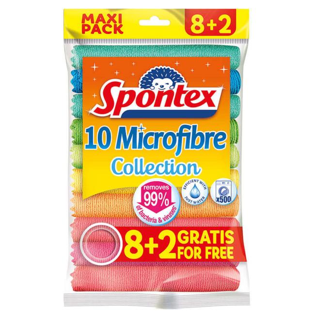 Utěrky Spontex Microfibre 8+2 ZDARMA