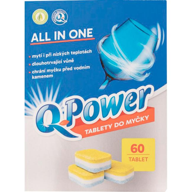 Q-Power tablety do myčky nádobí All In One 60 kusů
