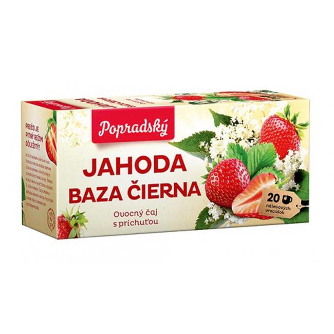 Čaj BOP ovocná jahoda, černý bez 20 x 2 g