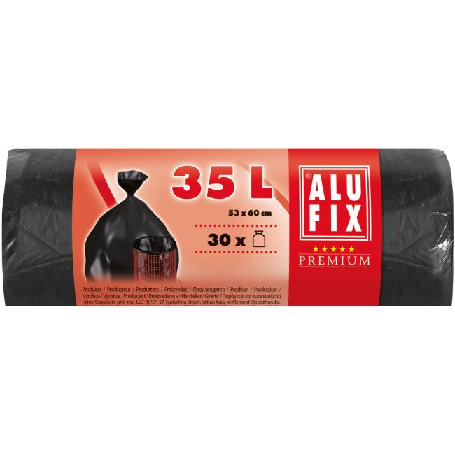 [HY946010] Pytle na odpadky 35ℓ 30 ks, 10mic., 53 x 60 cm, černé, HDPE