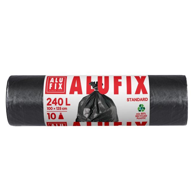 [HY946014] Pytle na těžký odpad 240 l/10 ks, 35mic., 100 x 125 cm, černé, LDPE