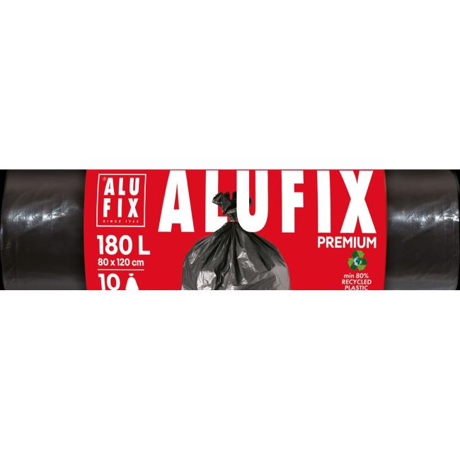 Pytle na odpadky PROFI 180 l/10 ks, 45mic., 80 x 120 cm, černé, LDPE