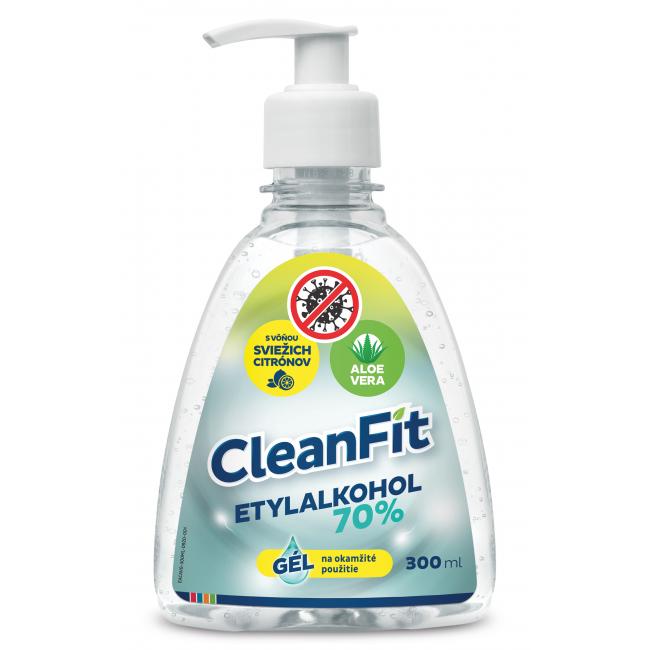 [HY999703] CleanFit dezinfekční gel 70% citrus na ruce s pumpičkou 300 ml