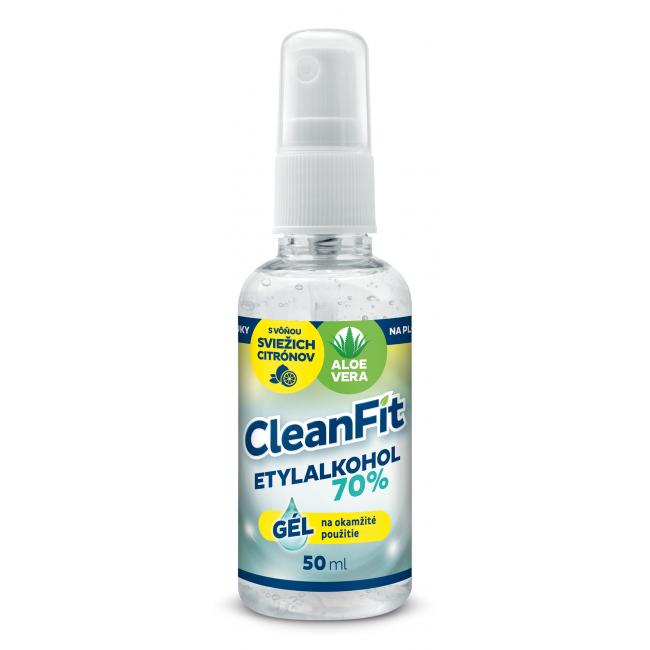 [HY999707] CleanFit dezinfekční gel 70% citrus na ruce s rozprašovačem 50 ml