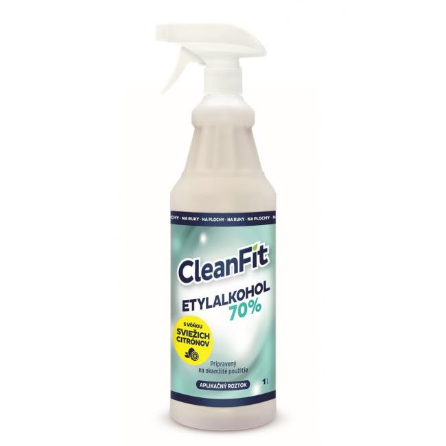 [HY999814] CleanFit dezinfekční roztok Etylakohol 70% citrus 1 l + rozprašovač ZDARMA