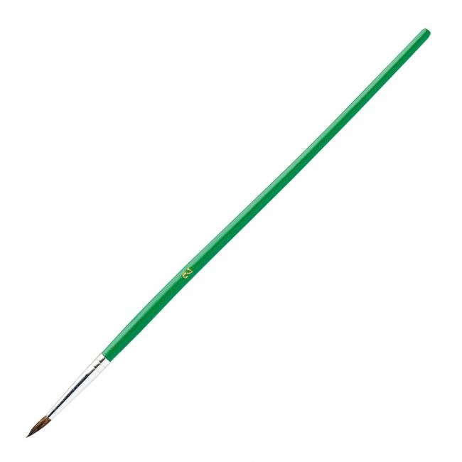 [IC015000] Štětec kulatý Nr. 2 se zelenou rukojetí 12ks