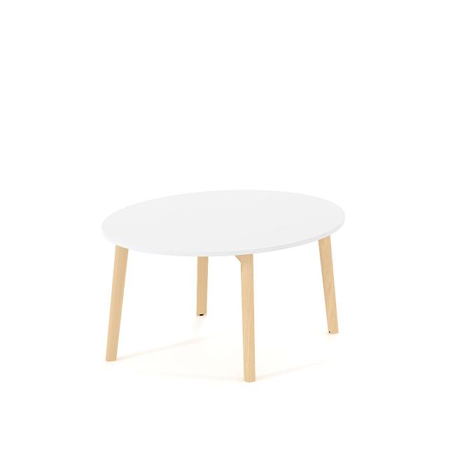 Konferenční stolek ROOT kulatý, d=90/v=47,7cm, bílý