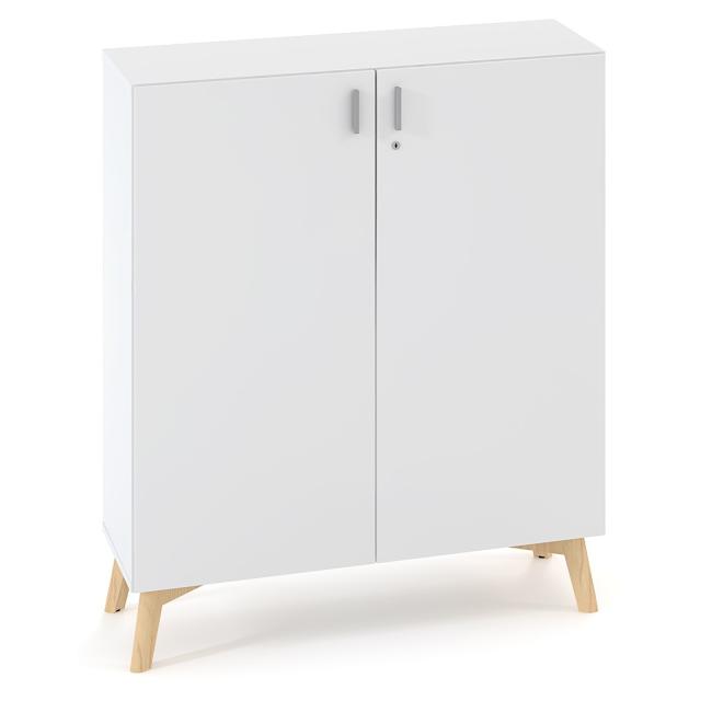 Policová skříň ALFA ROOT, 2 police, 100x47x121,5cm, bílá