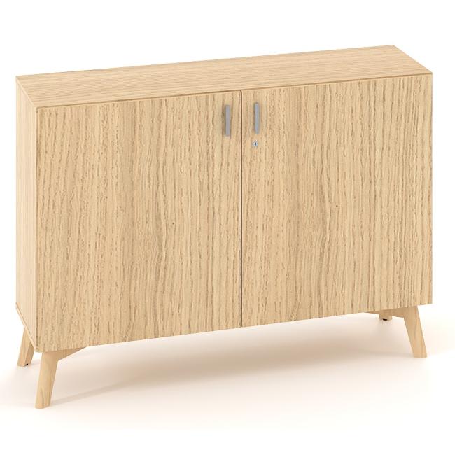 Policová skříň ALFA ROOT s děl.příčkou, 1 police, 120x47x88,7cm, dub