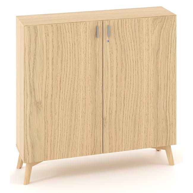 Policová skříň ALFA ROOT s děl.příčkou, 2 police, 120x47x121,5cm, dub