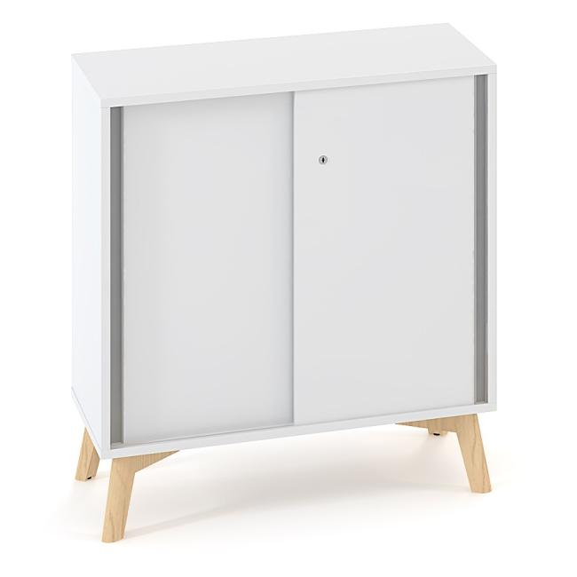 Policová skříň ALFA ROOT, posuvné dveře, 1 police, 80x45x88,7cm, bílá