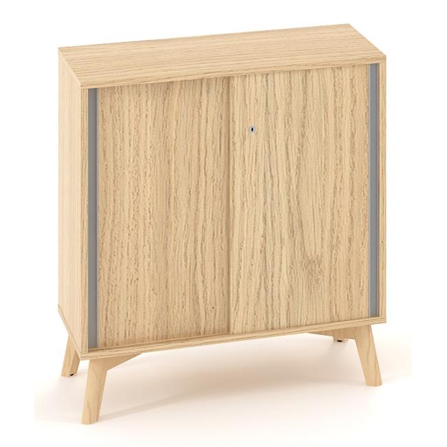 Policová skříň ALFA ROOT, posuvné dveře, 1 police, 80x45x88,7cm, dub